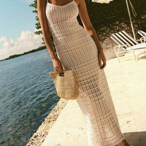 Abercrombie Crochet-Style Maxi Dress, size Petite Medium